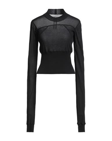Rick Owens Woman Top Black Size 12 Cotton In Black
