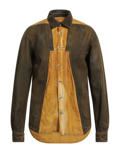 Rick Owens Drkshdw Drkshdw By Rick Owens Man Denim Shirt Marigold Size S Cotton In Multi