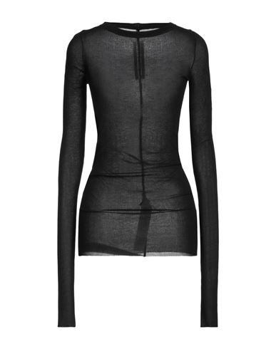 Rick Owens Woman T-shirt Black Size 4 Viscose, Silk In Black