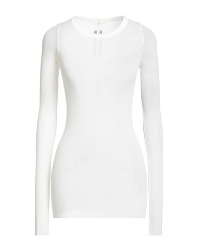 Rick Owens Woman T-shirt White Size 4 Viscose, Silk In White