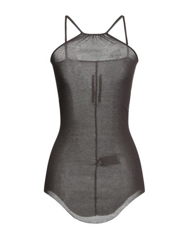 Rick Owens Woman Top Charcoal Size 4 Viscose, Silk In Gray
