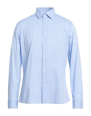Carlo Pignatelli Cerimonia Man Shirt Sky Blue Size 16 ½ Cotton In Blue