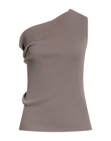 Rick Owens Woman Top Taupe Size S Viscose, Polyester In Gray