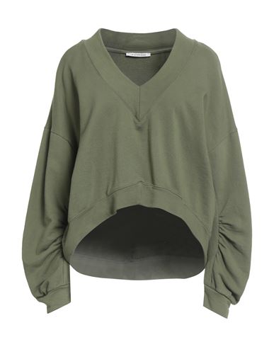 Le Streghe Woman Sweatshirt Military Green Size M Cotton
