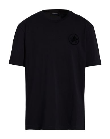 Dsquared2 Man T-shirt Black Size L Cotton, Polyester In Black