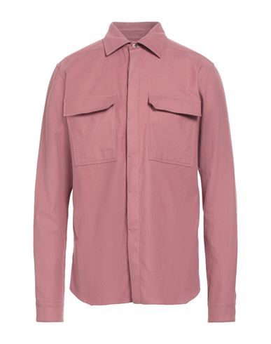 Rick Owens Man Shirt Antique Rose Size 38 Cotton In Pink