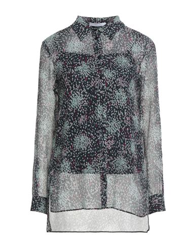 Hugo Boss Boss  Woman Shirt Deep Teal Size 8 Silk, Viscose, Polyester In Multi