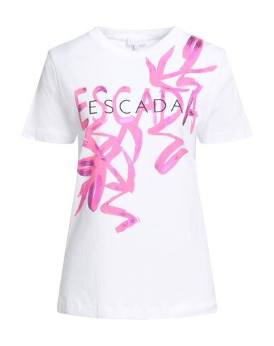 Escada Sport Woman T-shirt White Size M Cotton In White