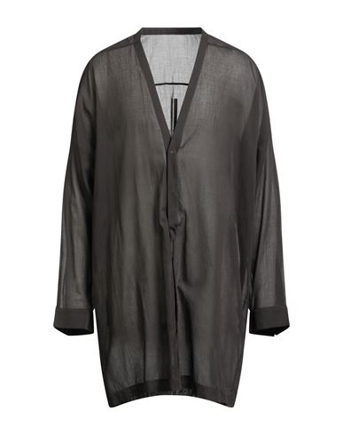 Rick Owens Man Shirt Charcoal Size 44 Cotton In Gray
