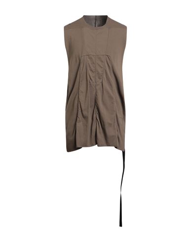 Rick Owens Drkshdw Drkshdw By Rick Owens Man T-shirt Khaki Size S Cotton In Gray
