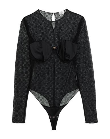Elisabetta Franchi Woman Bodysuit Black Size 4 Polyamide, Elastane