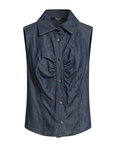 Siste's Woman Shirt Blue Size M Cotton In Blue