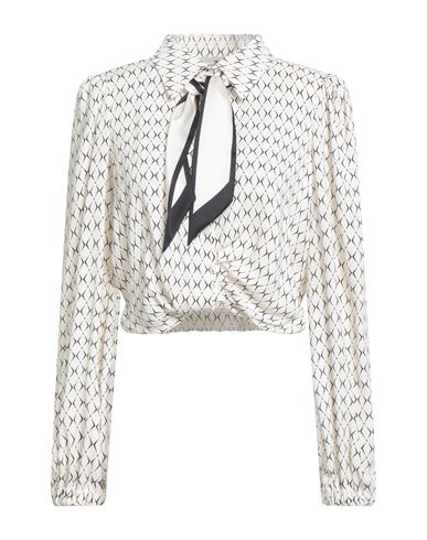 Elisabetta Franchi Woman Shirt Ivory Size 8 Viscose, Polyester