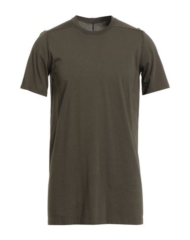 Rick Owens Man T-shirt Military Green Size S Cotton In Brown