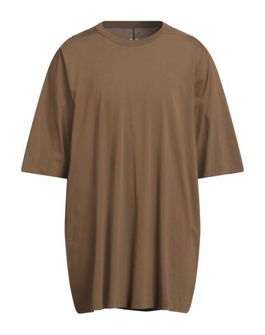 Rick Owens Man T-shirt Khaki Size L Cotton In Brown