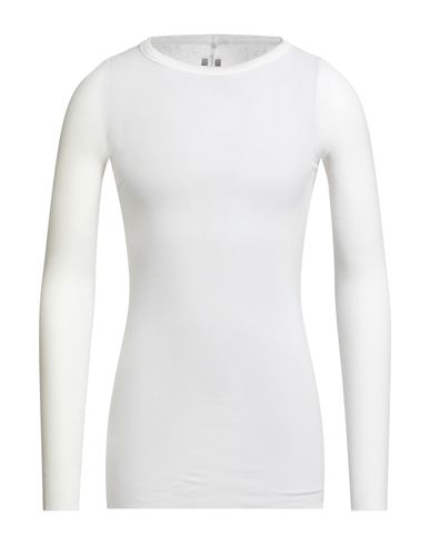 Rick Owens Man T-shirt Off White Size S Viscose, Silk In White