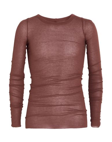 Rick Owens Man T-shirt Brown Size S Viscose, Silk In Brown