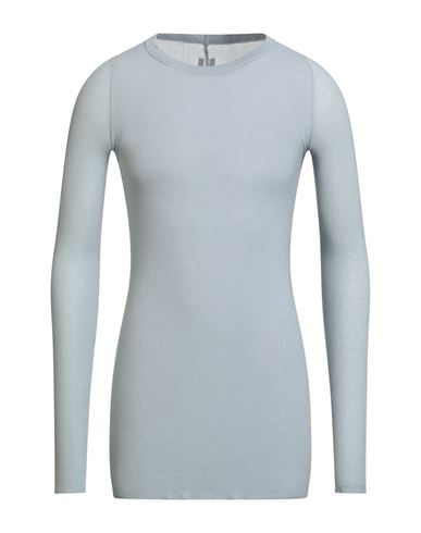 Rick Owens Man T-shirt Sky Blue Size S Viscose, Silk In Blue