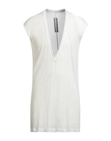 Rick Owens Man T-shirt Off White Size Xxl Cotton In White