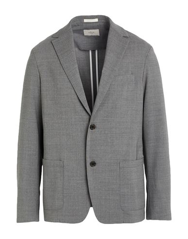 Altea Man Blazer Grey Size L Virgin Wool, Elastane In Gray