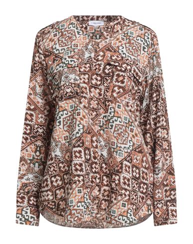 Calvin Klein Woman Shirt Brown Size M Polyester