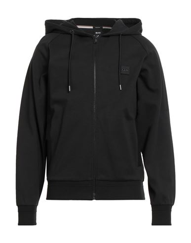 Hugo Boss Boss Man Sweatshirt Black Size Xl Cotton, Polyester In Black