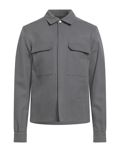 Rick Owens Performance Fabric Overshirt With Pockets In Gray