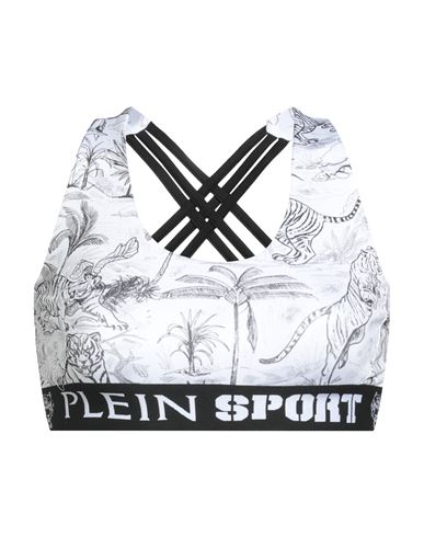 Plein Sport Woman Top White Size Xs Polyester, Elastane