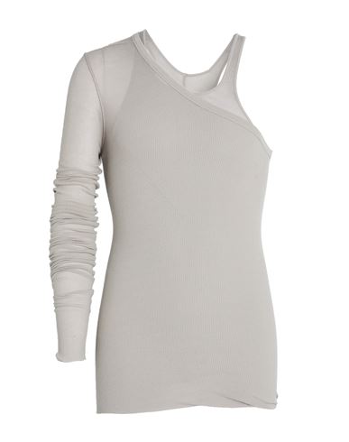 Rick Owens Man T-shirt Light Grey Size S Viscose, Silk In Gray