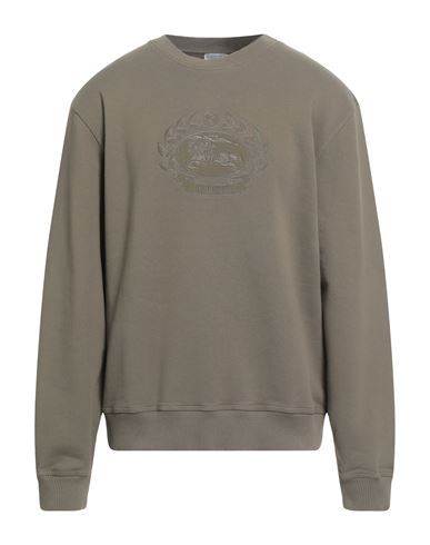 Burberry Prorsum Man Sweatshirt Military Green Size Xl Cotton, Elastane In Green