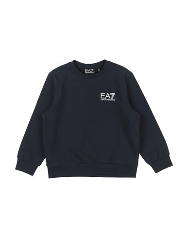 Ea7 Toddler Boy Sweatshirt Midnight Blue Size 4 Cotton, Elastane In Blue