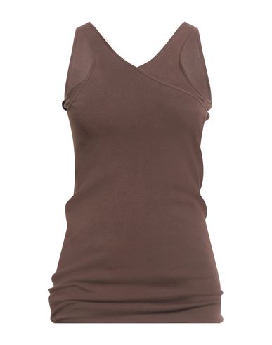 Rick Owens Drkshdw Drkshdw By Rick Owens Woman Tank Top Brown Size S Cotton In Brown