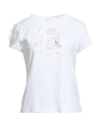 Ermanno Scervino Life Woman T-shirt White Size 10 Cotton, Elastane, Polyamide, Polyester