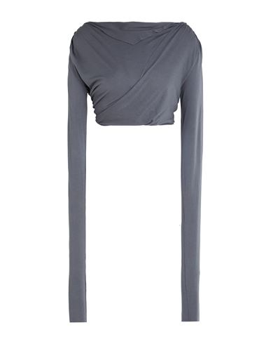 Rick Owens Lilies Woman Top Grey Size 4 Viscose In Blue