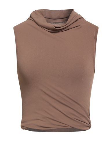 Rick Owens Lilies Woman Top Light Brown Size 2 Viscose In Brown