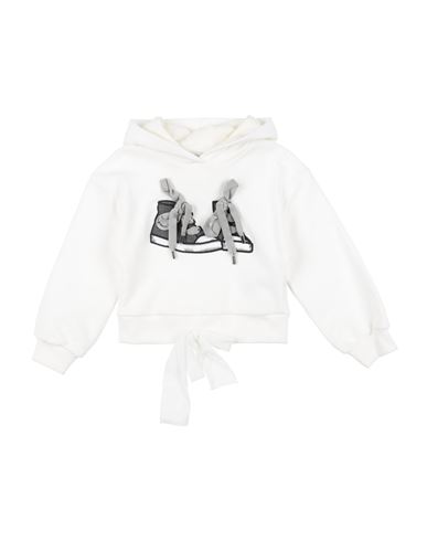 U+é Toddler Girl Sweatshirt White Size 5 Cotton In White