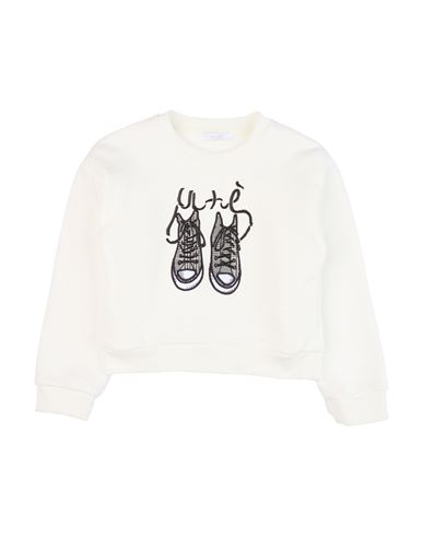 U+é Toddler Girl Sweatshirt White Size 6 Cotton In White