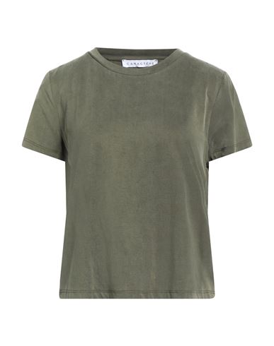 Caractere Caractère Woman T-shirt Military Green Size M Cupro, Elastane