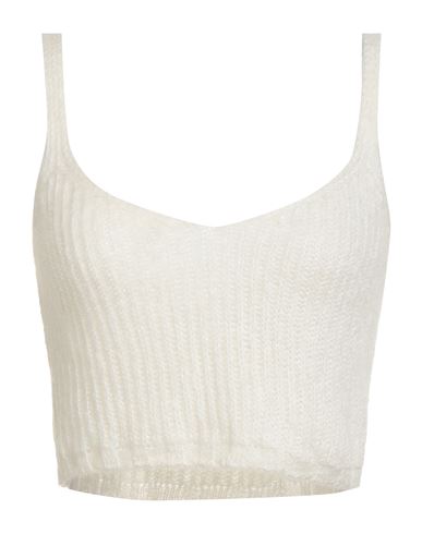 Vicolo Woman Top White Size Onesize Acrylic, Polyamide, Mohair Wool