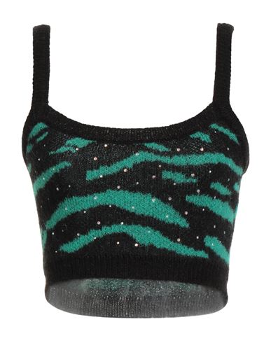 Vicolo Woman Top Emerald Green Size Onesize Acrylic, Mohair Wool, Polyamide