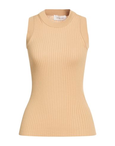 Sportmax Woman Tank Top Beige Size Xs Cotton In Nude