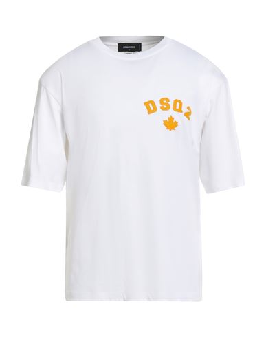 Dsquared2 Man T-shirt White Size L Cotton In White