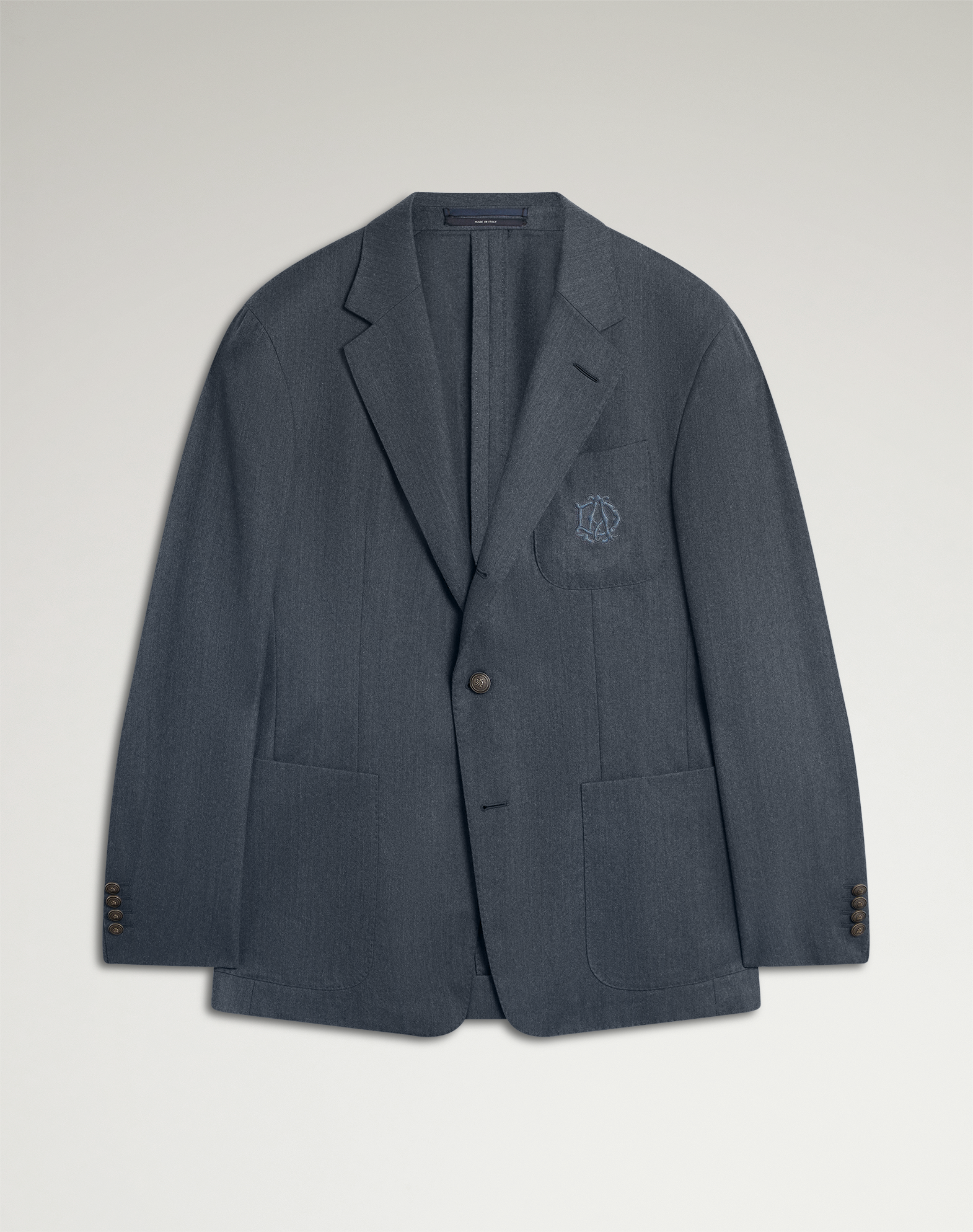 Dunhill Superfine Merino Wool Flannel Cavendish Jacket In Blue