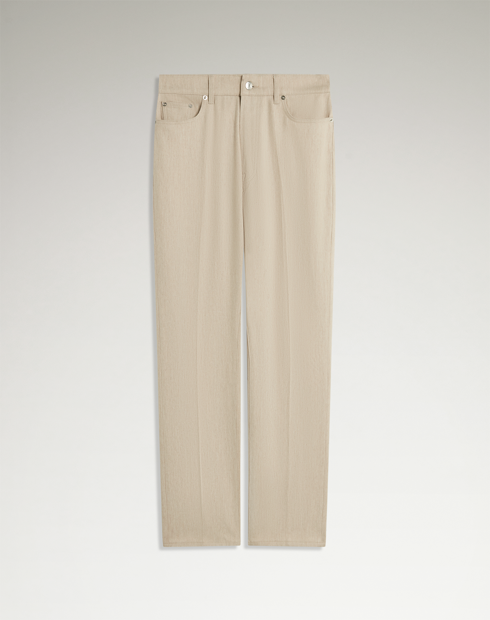 Dunhill Wool Cotton Denim 5 Pocket Trousers In White