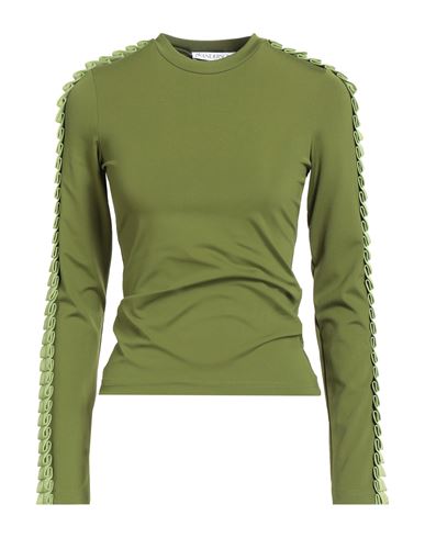 Jw Anderson Woman T-shirt Military Green Size Xs Polyamide, Polyester, Elastane In Green