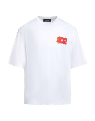 Dsquared2 Man T-shirt White Size L Cotton