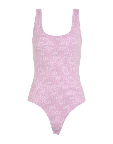 Guess Woman Bodysuit Pink Size L Cotton, Elastane