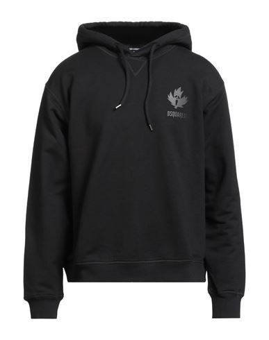 Dsquared2 Man Sweatshirt Black Size M Cotton In Black