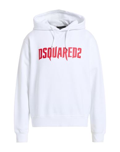 Dsquared2 Man Sweatshirt White Size L Cotton, Elastane In White