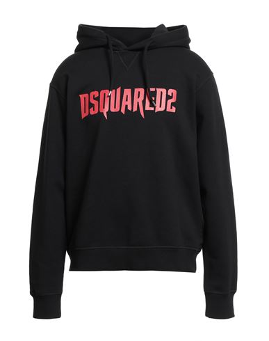 Dsquared2 Man Sweatshirt Black Size L Cotton, Elastane